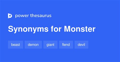 monster synonyms|MONSTER Synonyms: 44 Synonyms & Antonyms for MONSTER。